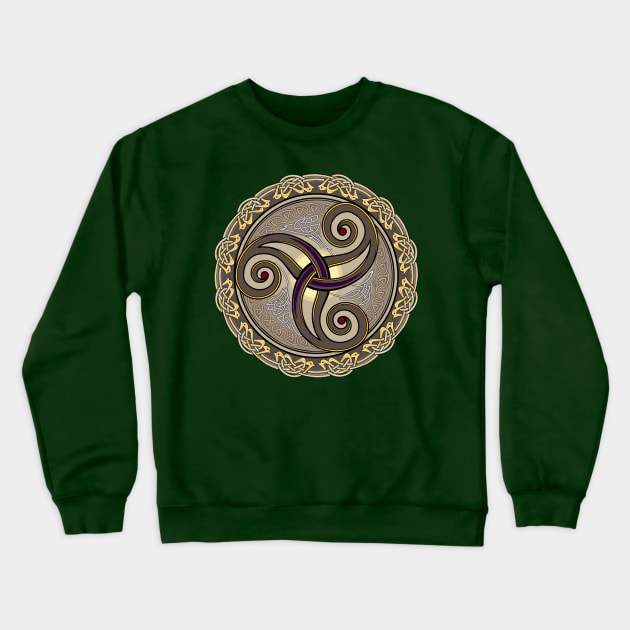 Triple trickle Celtic ornament Crewneck Sweatshirt by Artist Natalja Cernecka